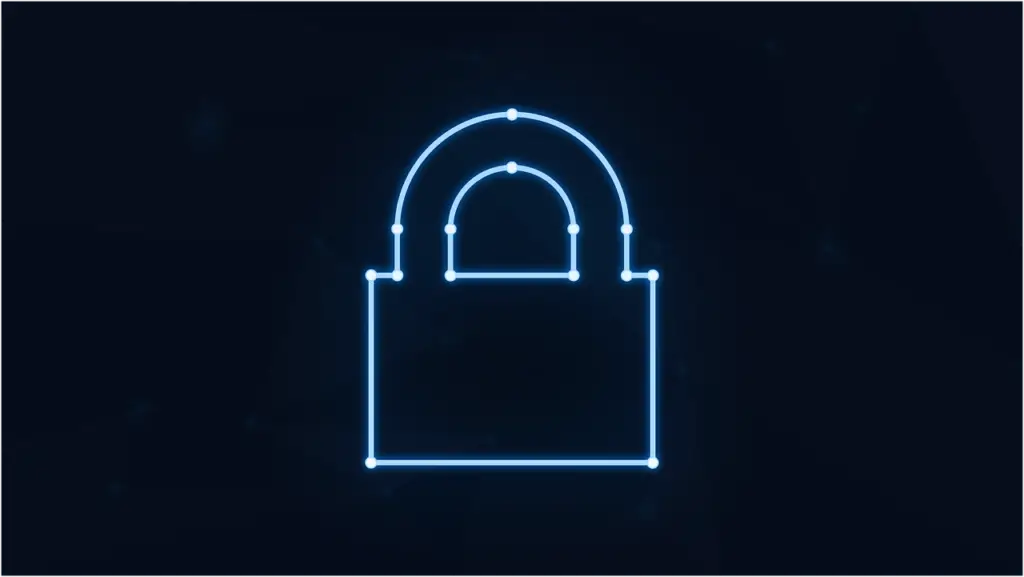 Free padlock neon cybersecurity vector