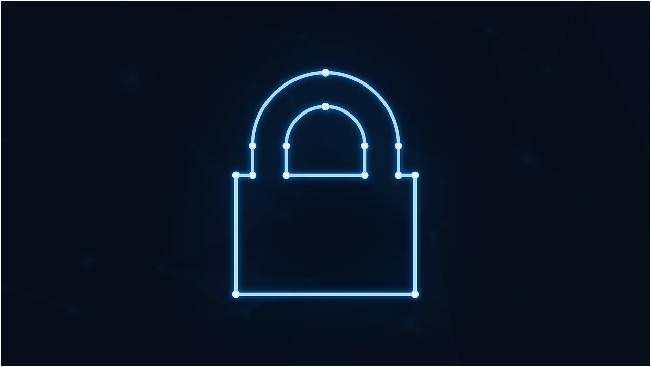 Free padlock neon cybersecurity vector